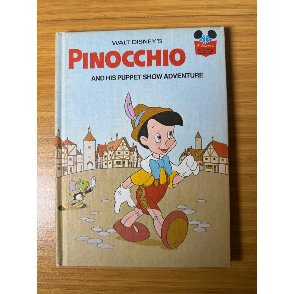 Walt Disney Pinocchio and His Puppet Show Adventure Book Vintage
